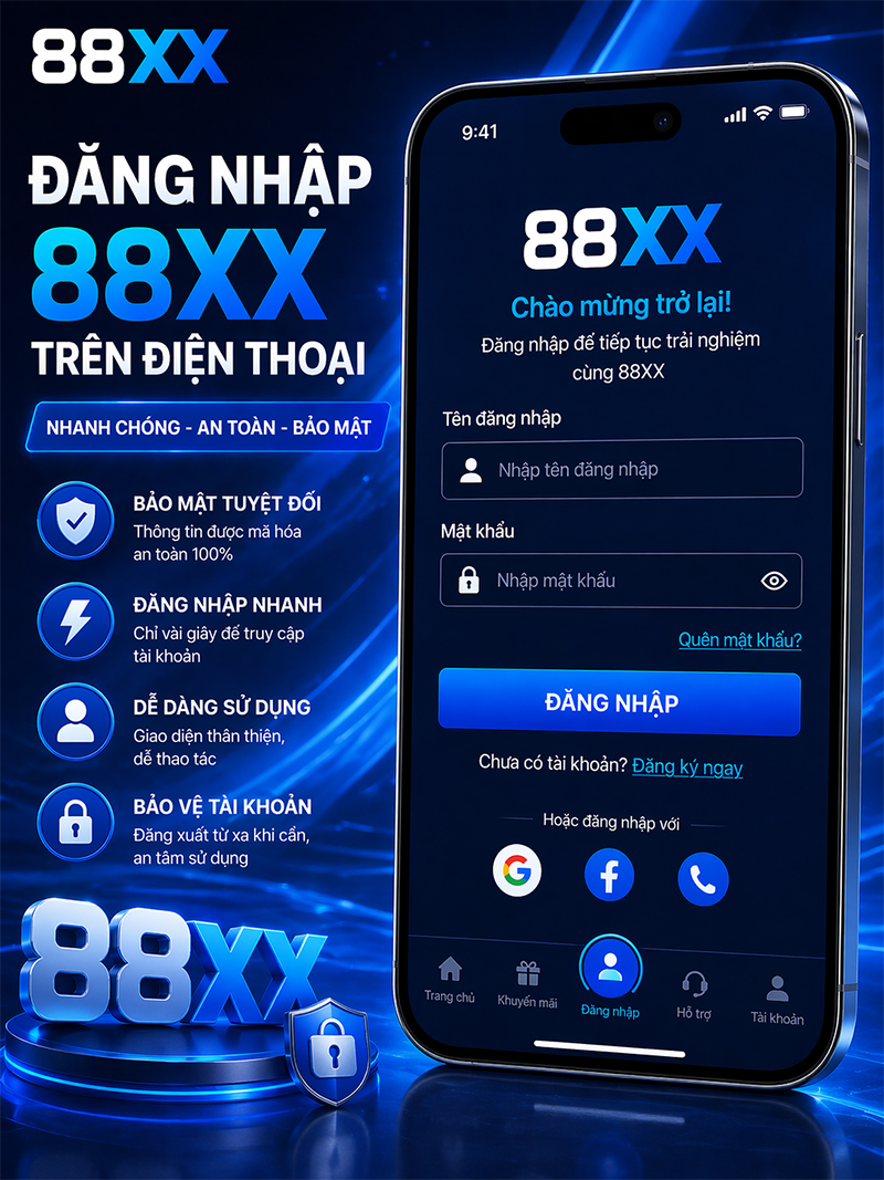 Đăng nhập 88XX trên điện thoại dễ dàng